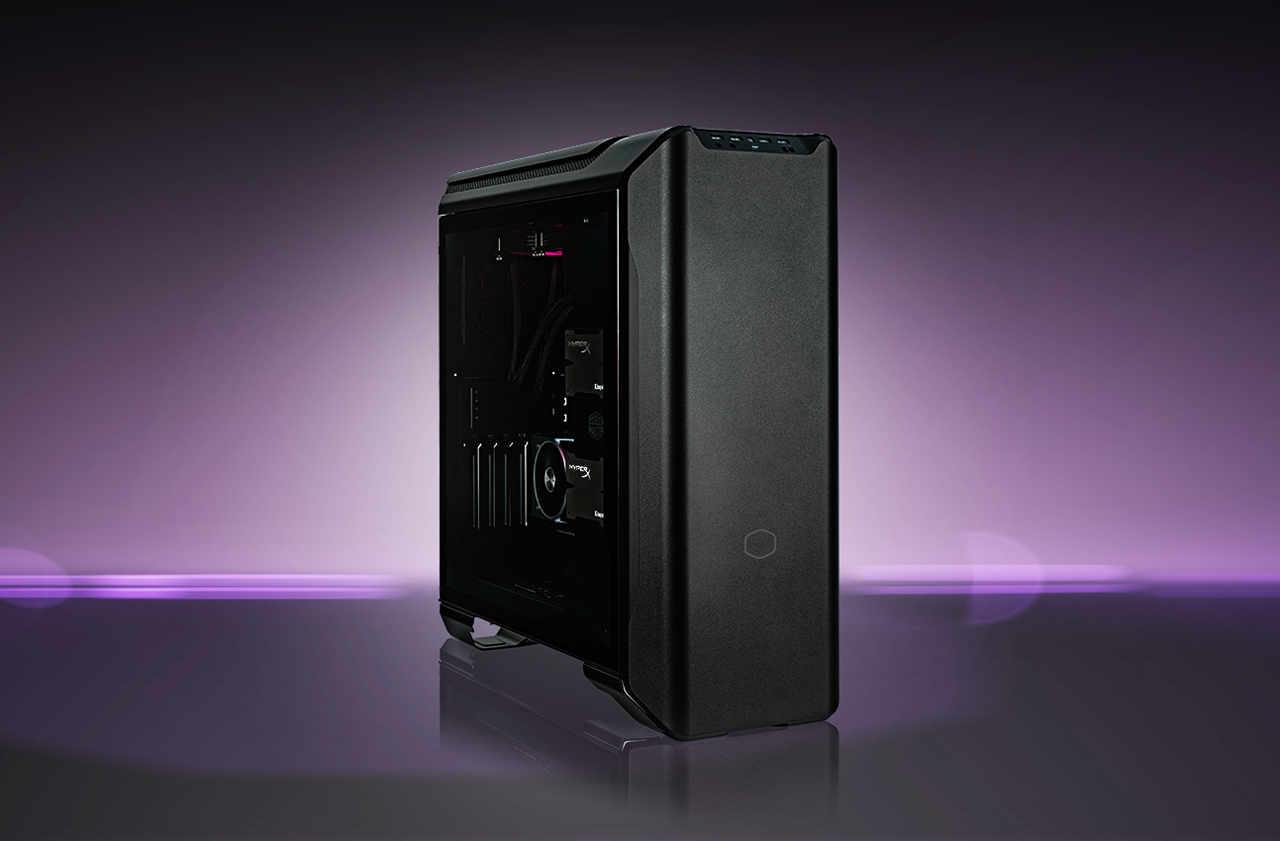Cooler Master MasterCase SL600M Black Edition ATX Mid-Tower with Aluminum  Panels, Vertical Chimney Layout, Type-C I/O Panel, Noise Reduction & Top  Air 